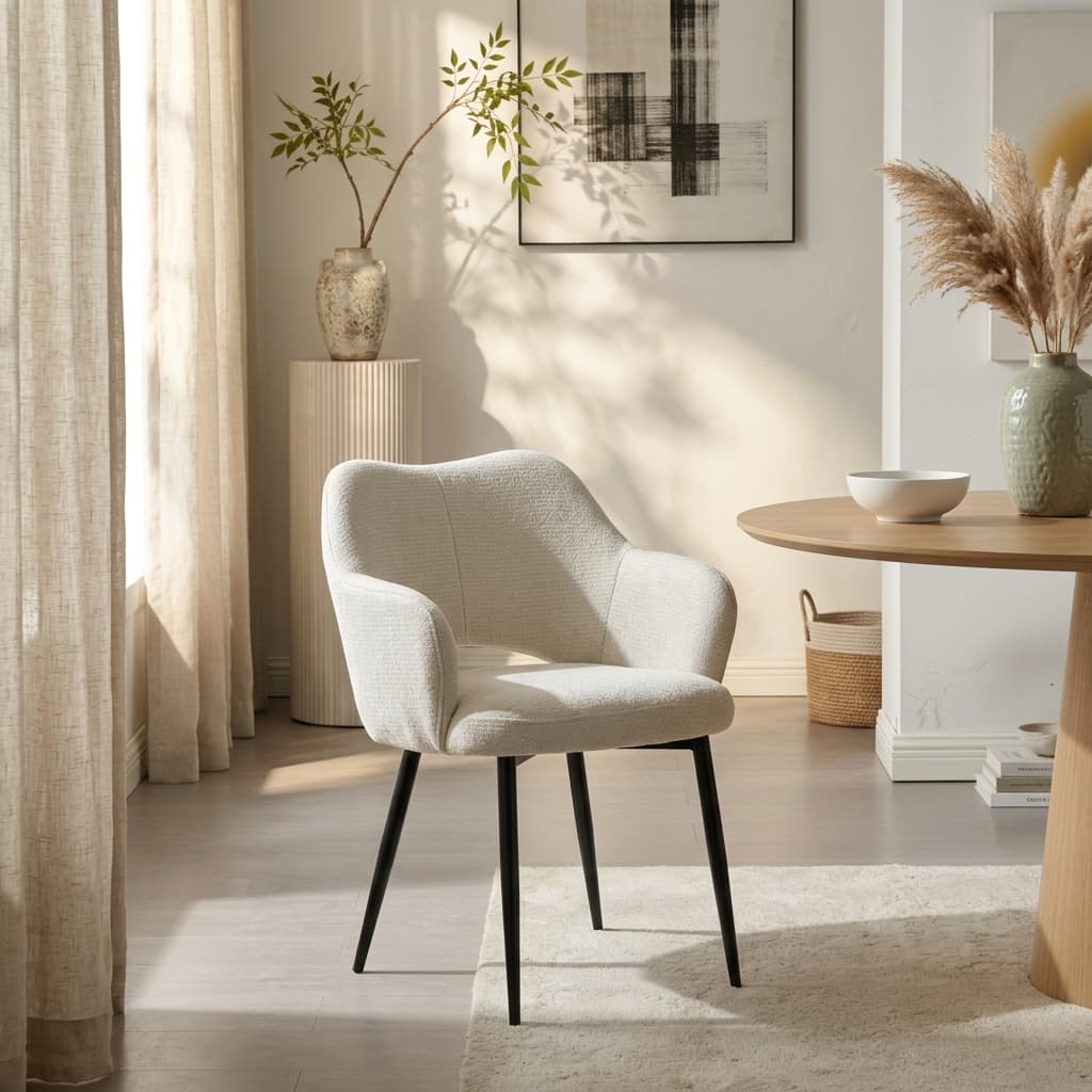 Mori eetkamerstoel in Japandi interieur