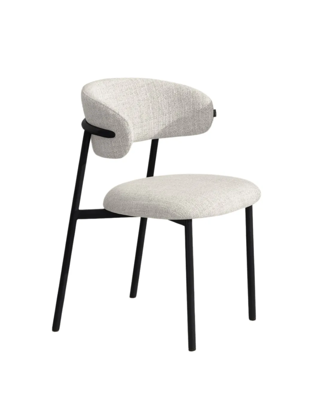 Design Eetkamerstoel Aiko | Roomwit | Zwart