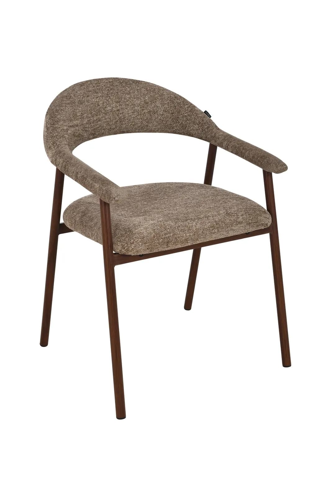 Design Eetkamerstoel Astrid | Taupe | Walnoot