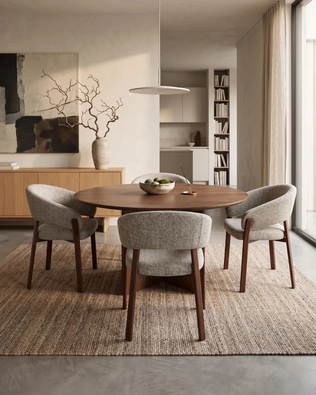 Design Eetkamerstoel Njord | Lichtbruin | Walnoot sfeer